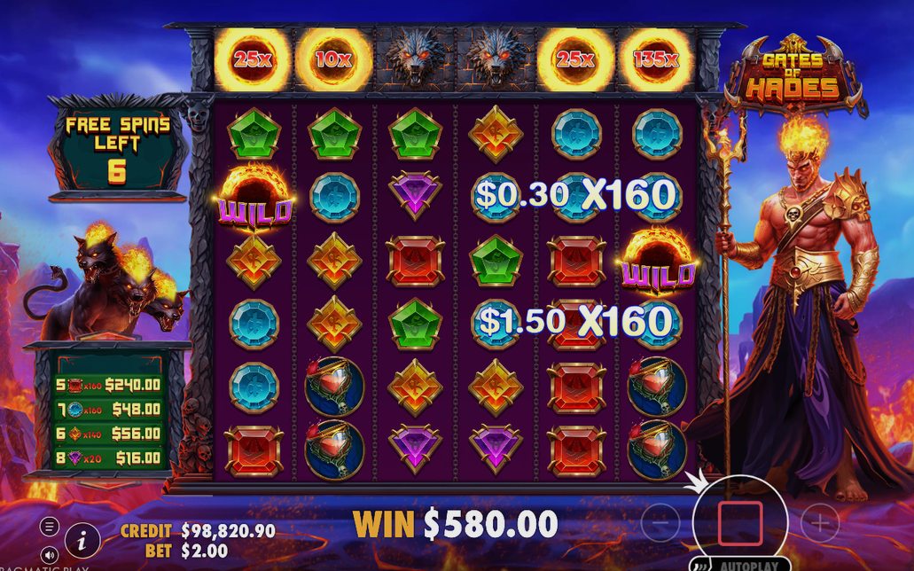 Free Spins round, WILD METER carried across spins