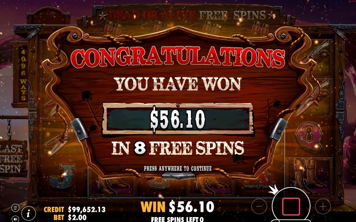 Win screen showing the payout in A$