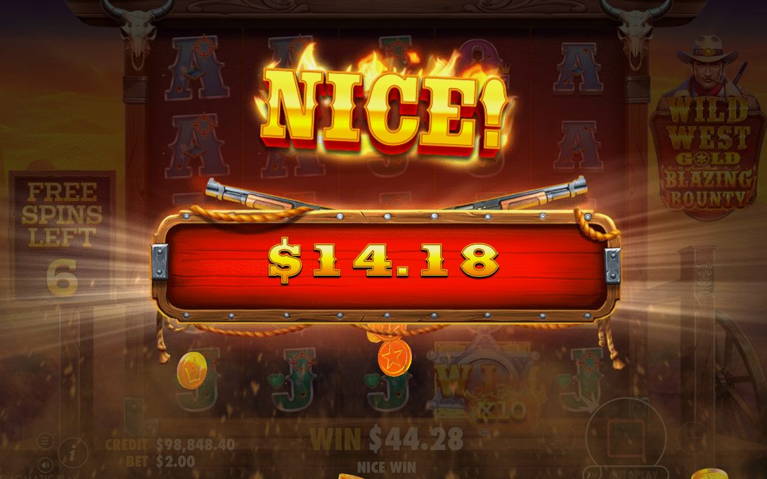 Free spins screen showing the WILD multipliers