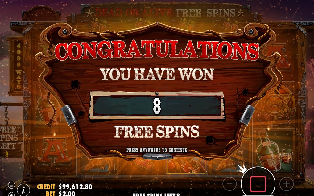 WANTED Free Spins with the round multiplier meter