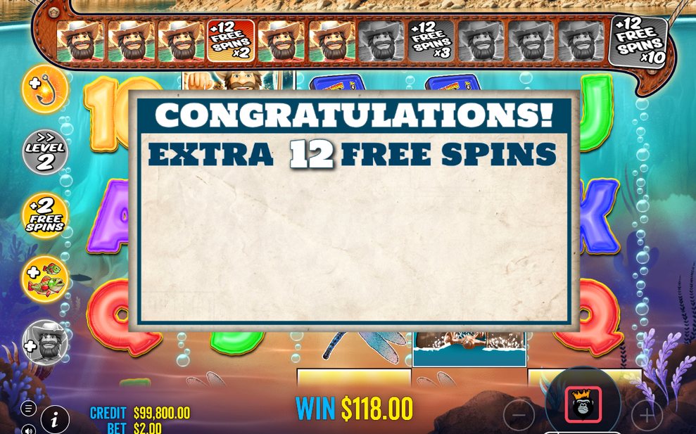 Free Spins mode on the 5 reels and 3 rows