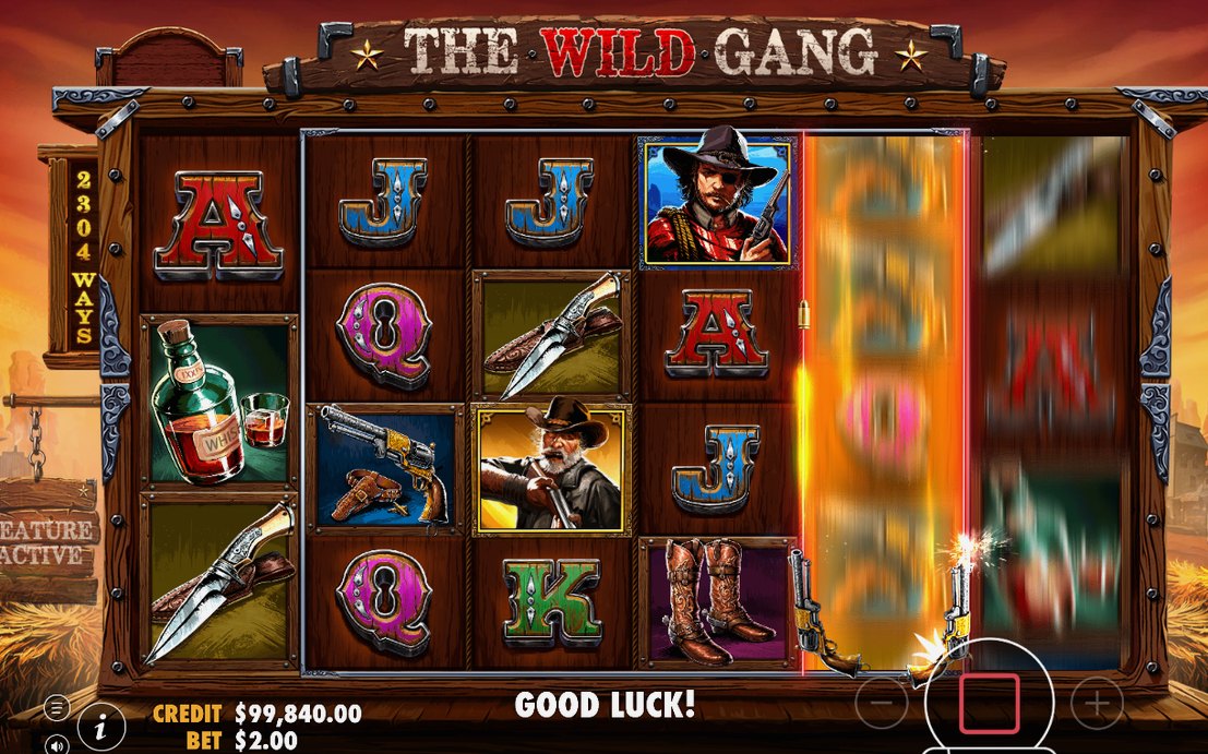 Bonus screen showing the 2304 ways to win grid